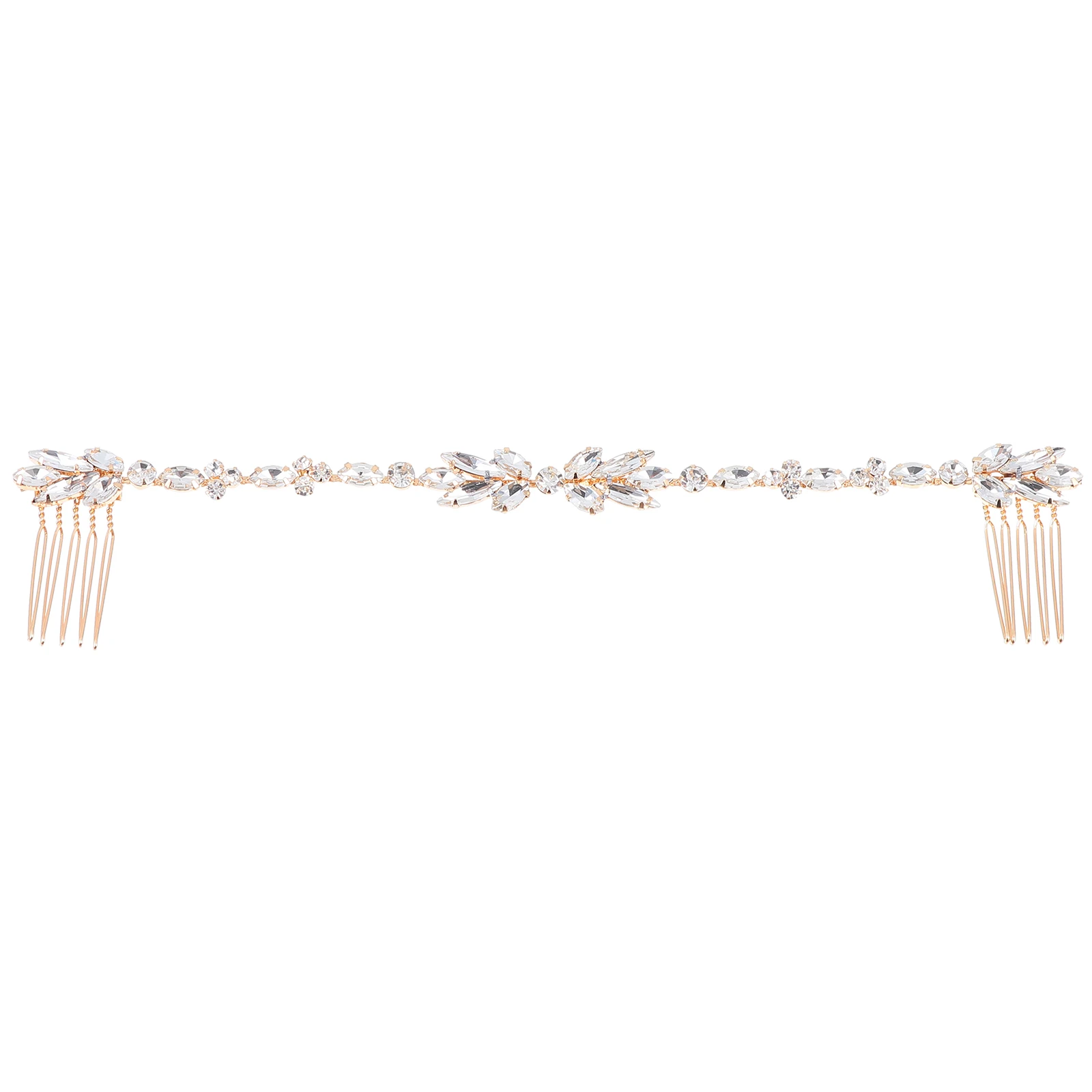 

Crystal Floral Comb Elegant Bridal Accessories Lightweight Women Size Bridal Headdress Wedding Party Headdress