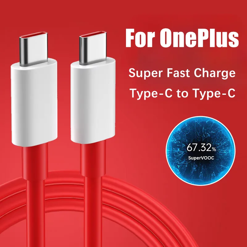 

65W 80W 100W Type C to Type C SuperVOOC Super Fast Charging Cable for OnePlus 10 11 12 13 Nord 2T 3 CE 2 3 Lite N300 Ace 2 3 Pro