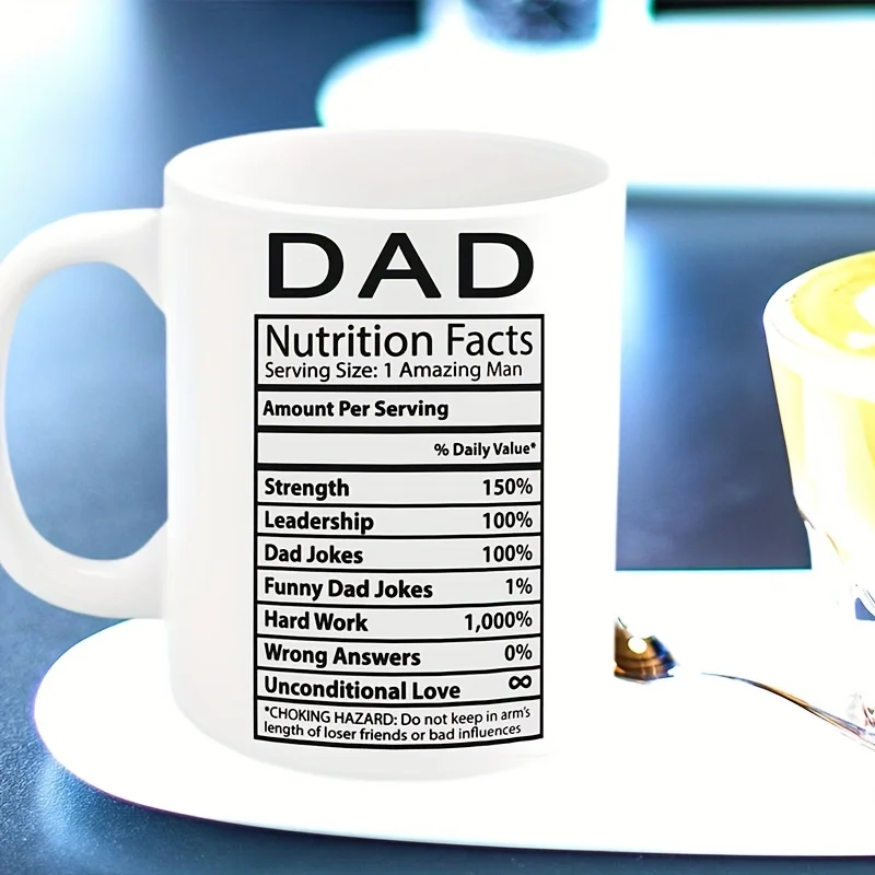 

11OZ DAD Nutrition Facts Mug, Birthday Mug, Dad Nutritional Value, Best Birthday Gift, Funny Mug For Dad, Gift For Dad Mug