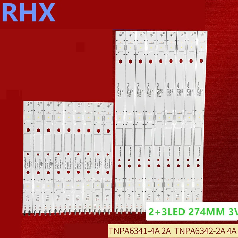 

LED Backlight Strips For Panasonic TH-43EX680H TNPA6341-4A 2A TNPA6342-2A 4A 100%NEW 2+3LED 3V 274MM