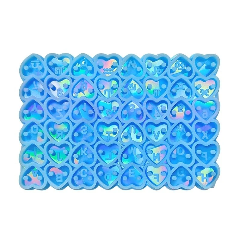 Double Hole Heart Mold Handmade Bracelet Pendant Mold for DIY Necklace Jewelry