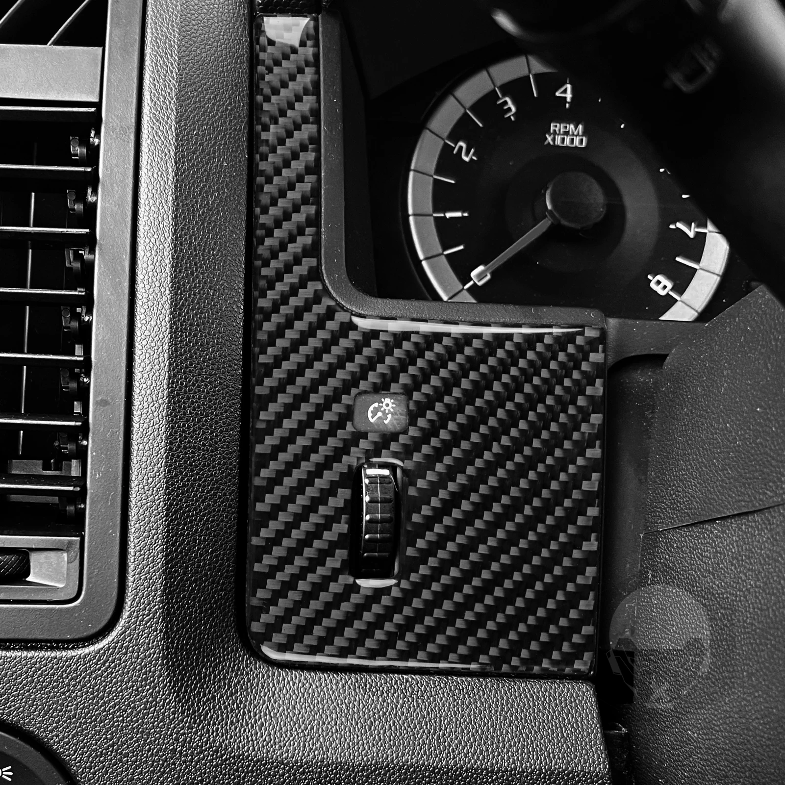 For Ford Escape 2008-2012 Carbon Fiber Both Side Dashboard Speedometer Panel Instrument Decorative Cover Car Accessories Sticker