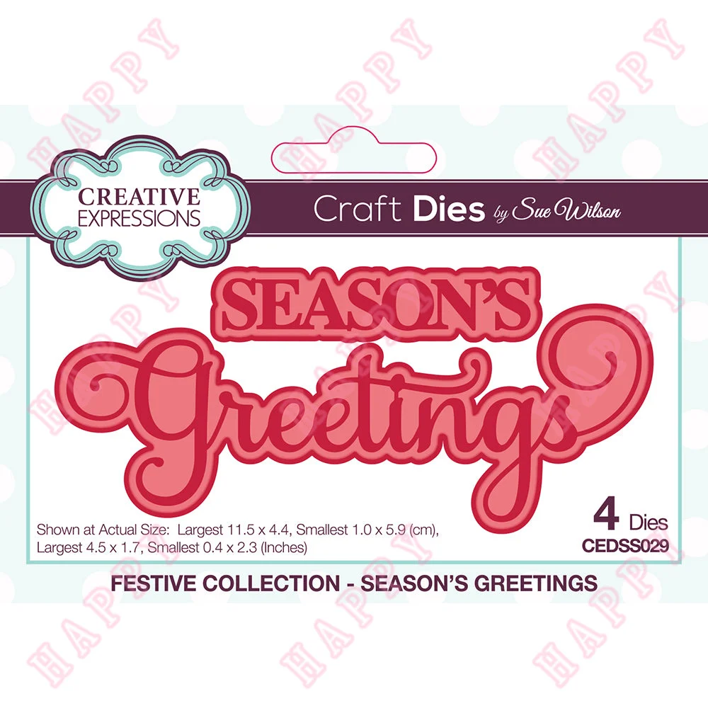 

New Arrival Season Greetings Metal Cutting Dies DIY Scrapbooking Diary Decoration Photo Album Embossing Template Craft Handmade