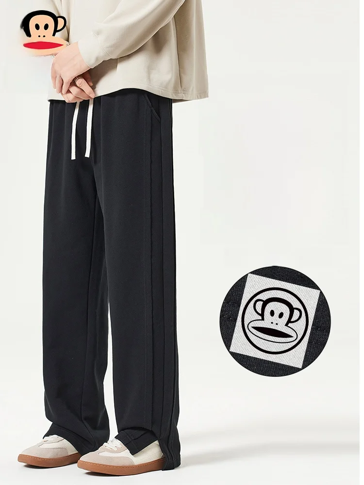 

PaulFrank Loose Straight Leg Sports Pants Men's Casual American Wide Leg Drapey Autumn Faion Polyester Cotton Blend