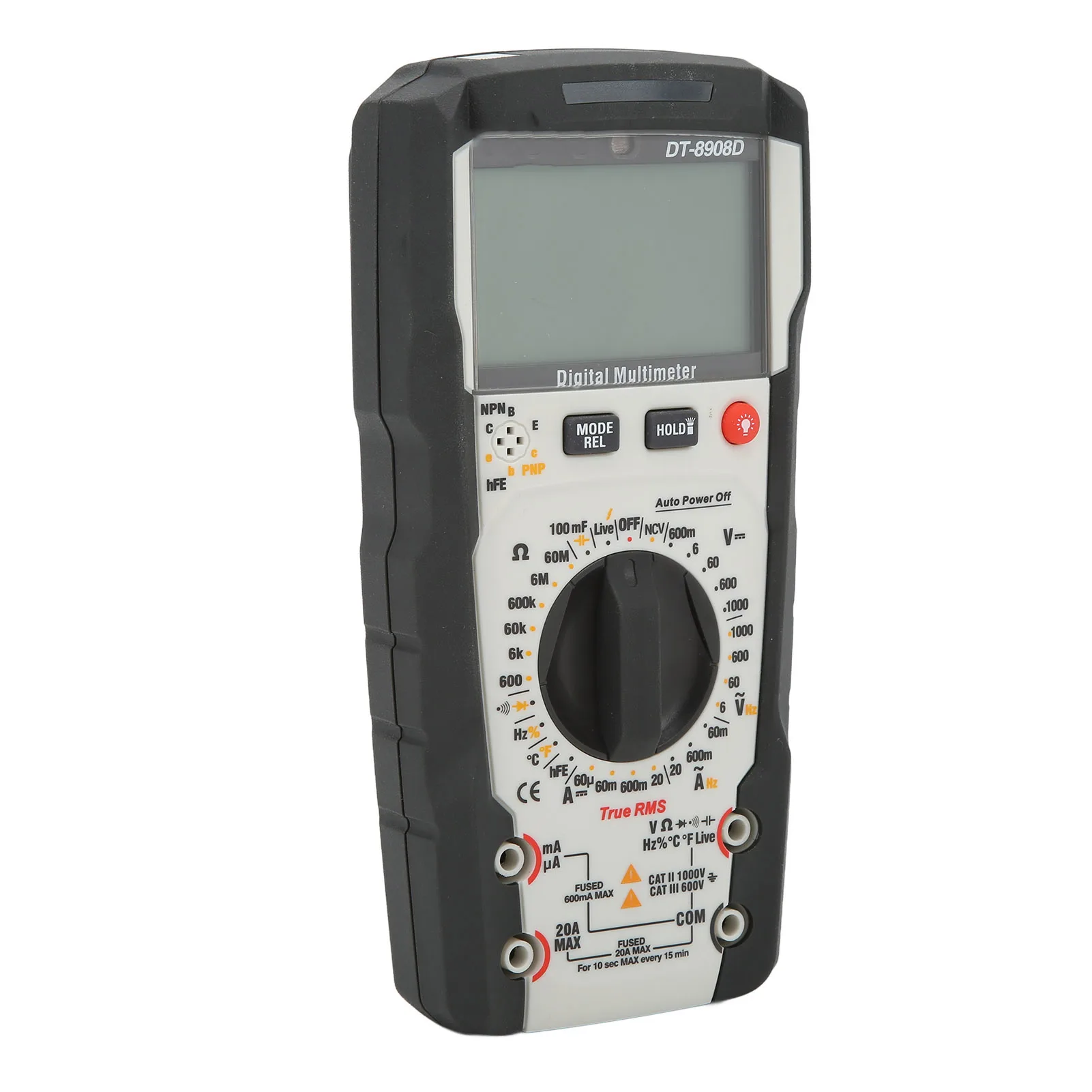 Multimeter Digital Multimeter DT-8908D Multimeter Akurasi Tinggi Tester Portabel Rentang Manual Tahan Api Voltmeter LCD Industri