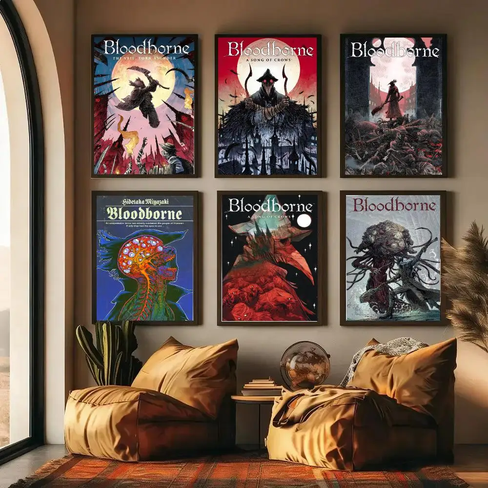 B-Bloodborne Poster High-definition Waterproof Poster Stickers, Suitable For Bedroom, Living Room, Home Decoration