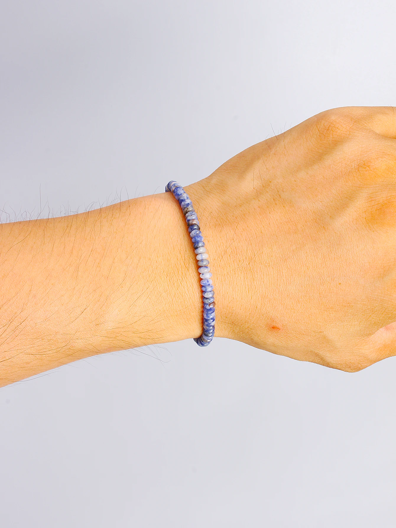 Sodalite Natural Stone Bead Bracelet 4x2mm for Vigour Calm Spiritual Healing Confidence Gift for Meditation Yoga Unisex Jewelry
