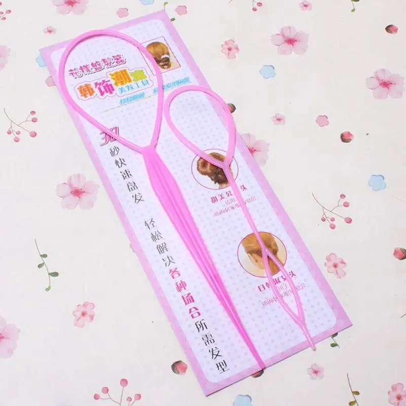 U0DE 2 sztuk/zestaw kobiety dziewczęta urządzenie do stylizacji kucyka narzędzia klipsowe opaski do włosów Braider Accesso