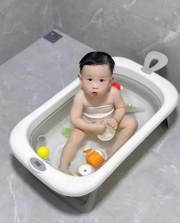 Baby shower basin, baby can sit and lie down, thick and enlarged bathtub small