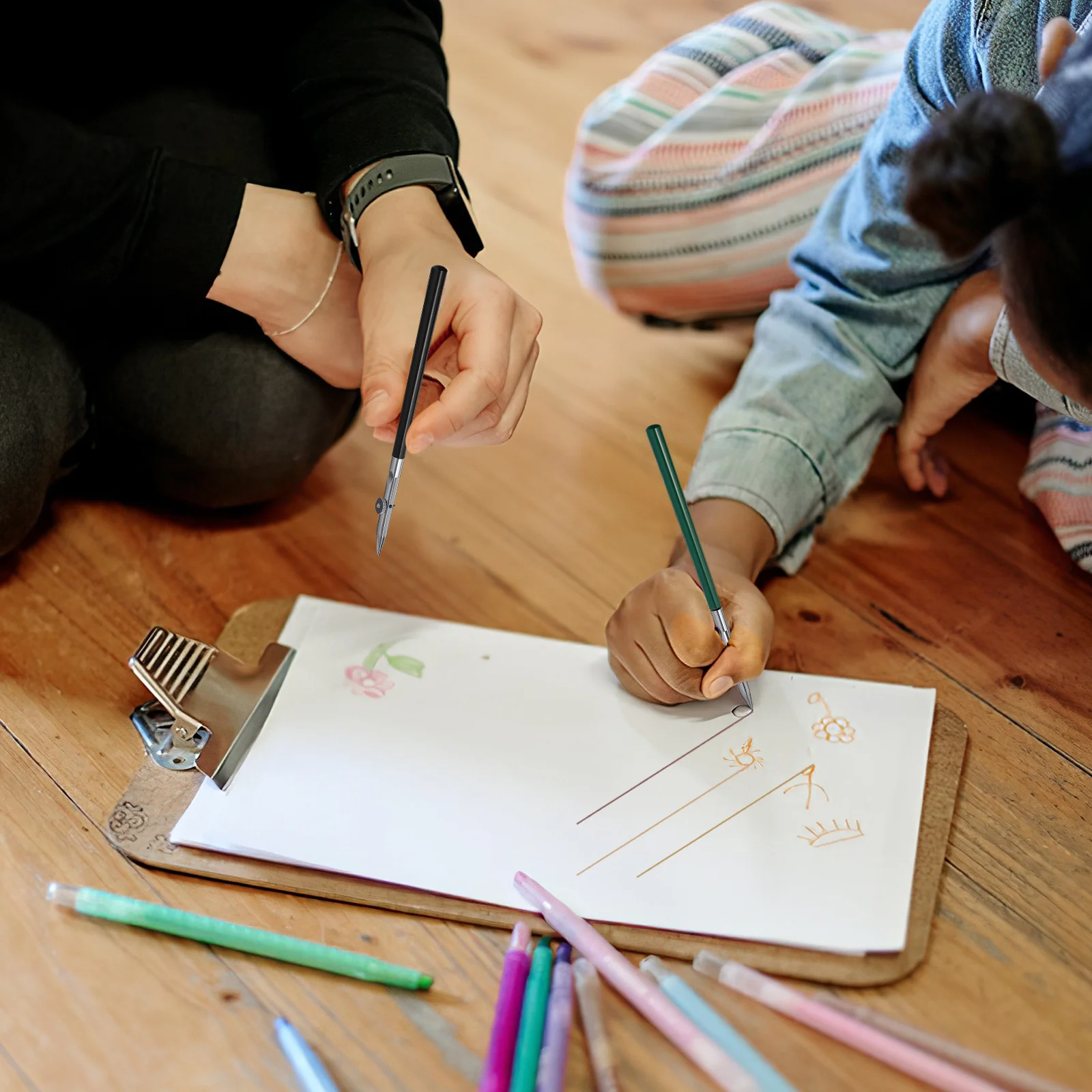 3Pcs Art Ruling Pen Kit Professional Adjustable Line Pen for Masking Fluid Acrylic Drawing Precision Straight Lines Sizes S M L