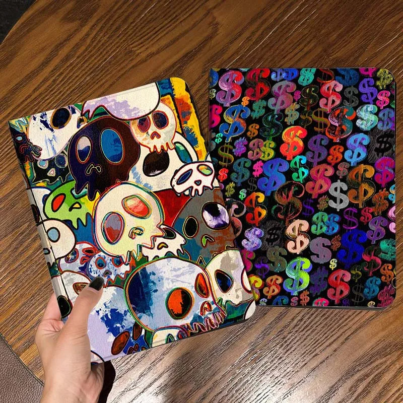 

Cartoon Skull Pattern Art Gift Tablet Case For Samsung Galaxy Tab S7 S8 S9 S10 FE Lite