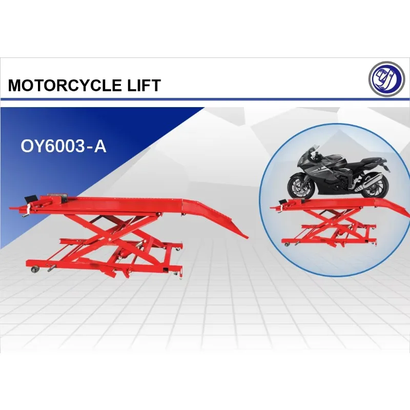 Certification High Load-bearing Capacity 800LBS Steel Hydraulic Scissor Lift Height-adjustable for Motorcycles