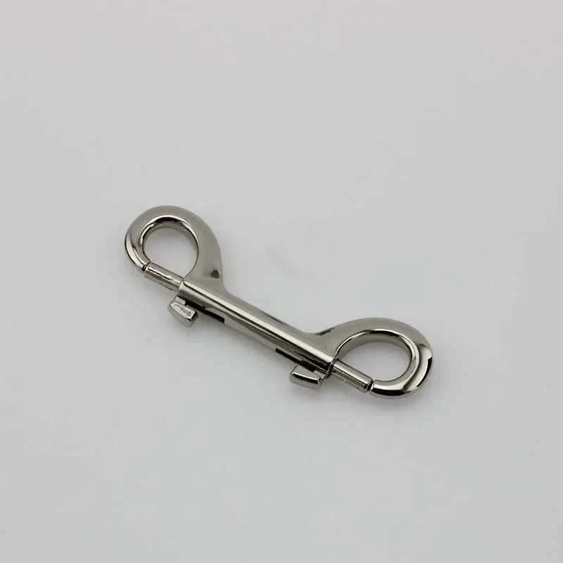 long double ended snap hooks metal strong hook 2 claps hardware for handmade handbag hanger swivel hooks