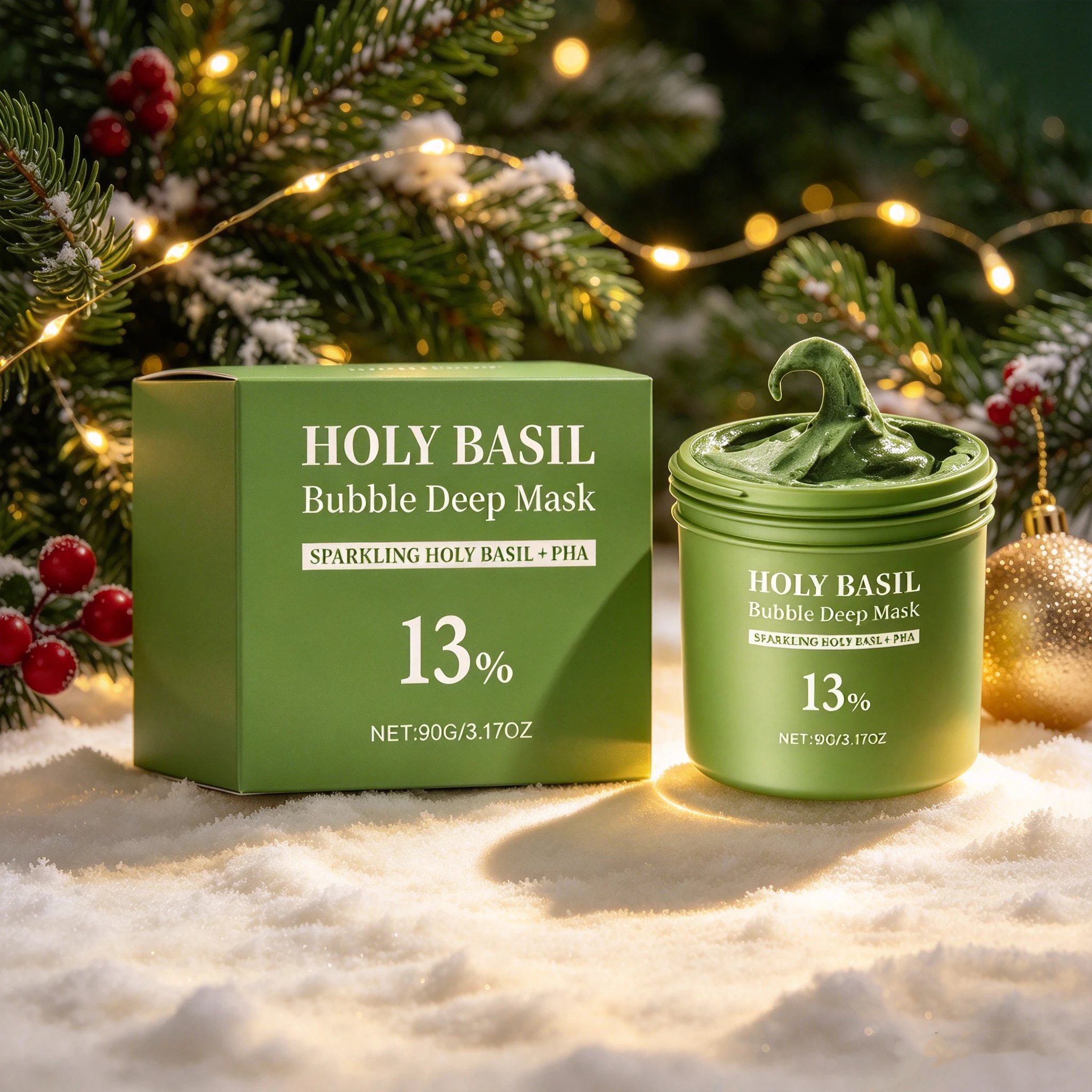 Dust Mask Construction - Holy Basil Bubble Deep Mask, reinigend