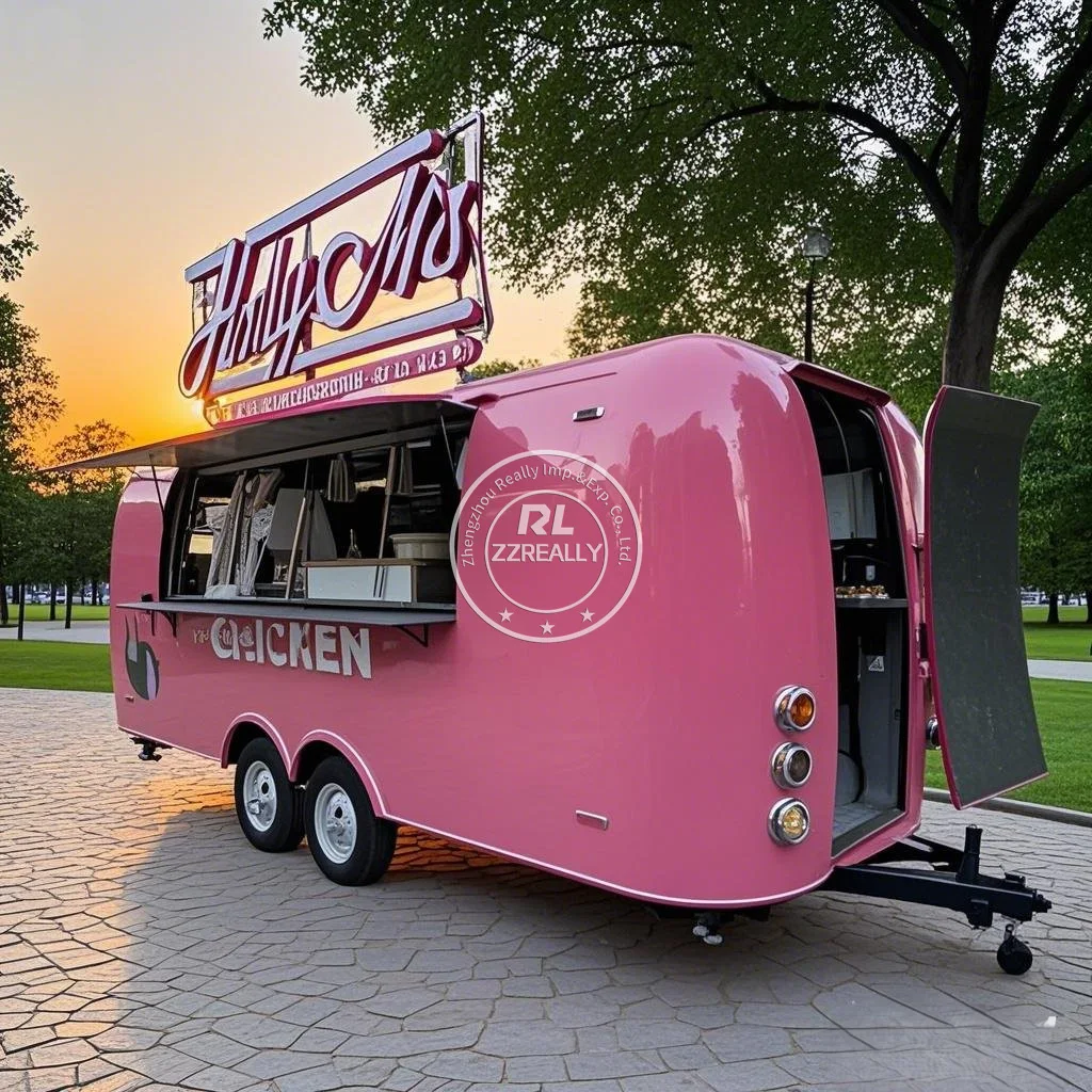 미국 표준 풀 키친 장비가 갖춰진 푸드 트럭 트레일러, 도매가격 패스트푸드 카트