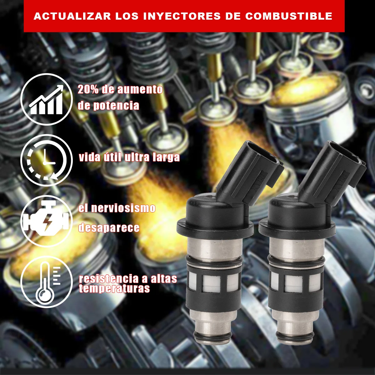 16600-73C90 JS50-1 4 Uds inyector de combustible de coche para Nissan Sentra 1997-2000 Primera Tsuru 1997-2017 1.6L L4 boquilla de inyector de combustible