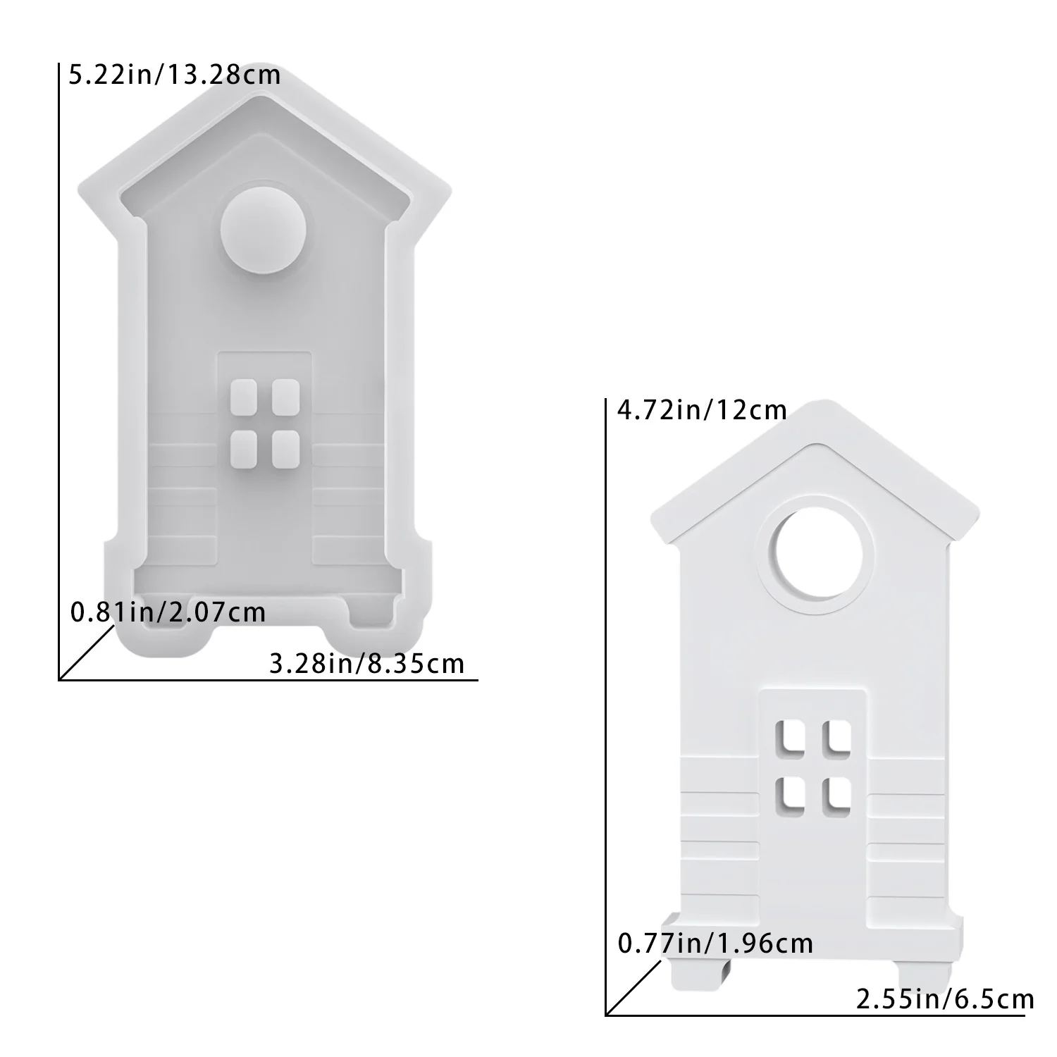 Seaside House Silikonformen DIY Epoxidharz Gips Desktop-Ornament Spiegelglanz Heimdekor-Formen