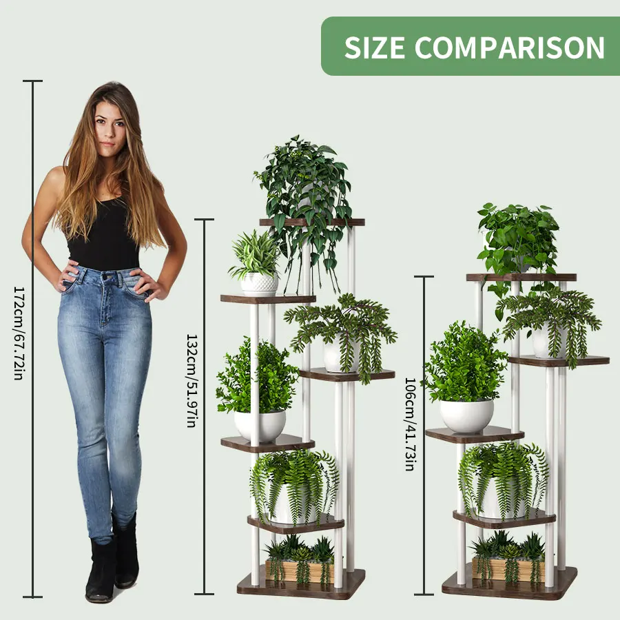 Flower Stand Rack Storage Shelf Iron Plant Holder Home Garden Flower Pot Organizer Living Room Balcony Storage Rack Shelves