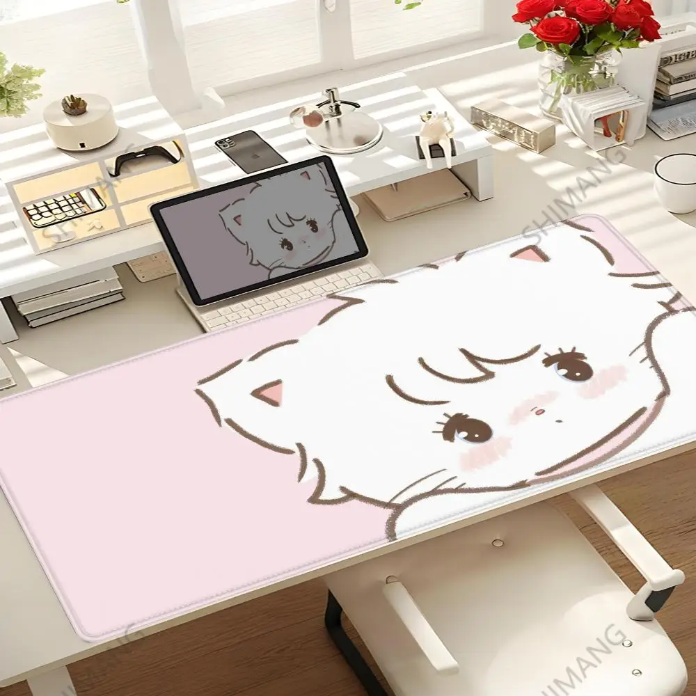 Mouse Pad Non-slip Cute Kawaii Illustrations Lockedge Office Student Gaming Thickened Large Writing Cushion M-Mikko MousePad
