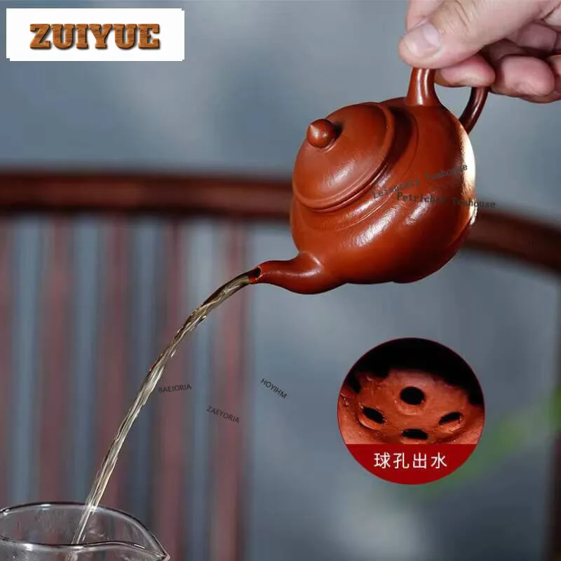 110Ml Creative Yixing Purple Clay Teapot Handmade Laughing Sakura Pot Raw Ore Zhu Mud Tea Soaking Kettle Zisha Set Tableware