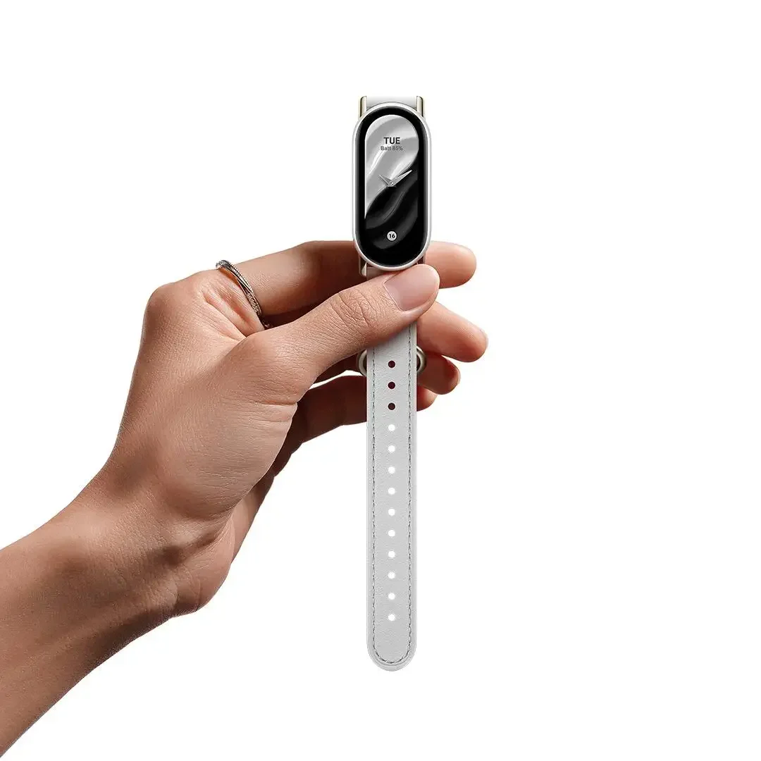 Correa de cuero para Xiaomi Mi Band 9, pulsera magnética de cuero tejido, brazalete hueco, colgante deportivo reemplazable, 100% Original, 2024