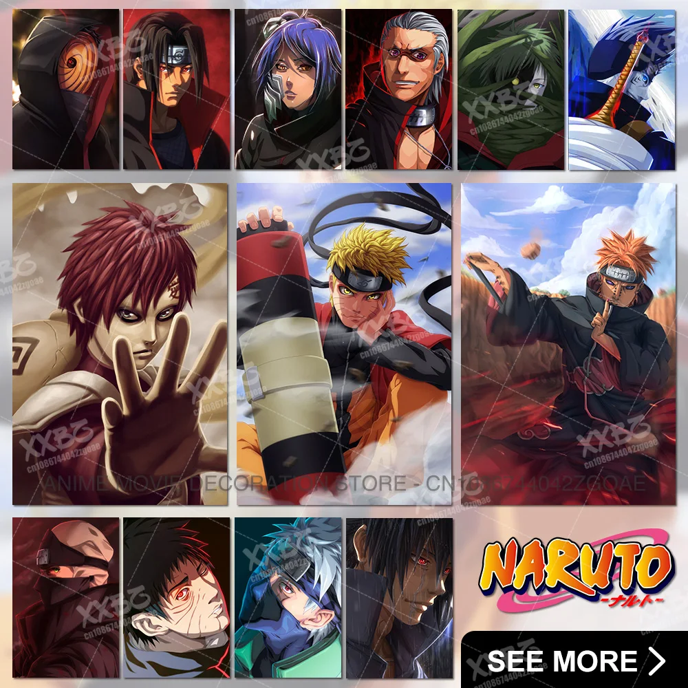 

Uzumaki Naruto Wall Artwork Gaara Canvas Painting Pain Picture Home Decor Uchiha Madara Poster No Frame Anime Akatsuki Wallpaper