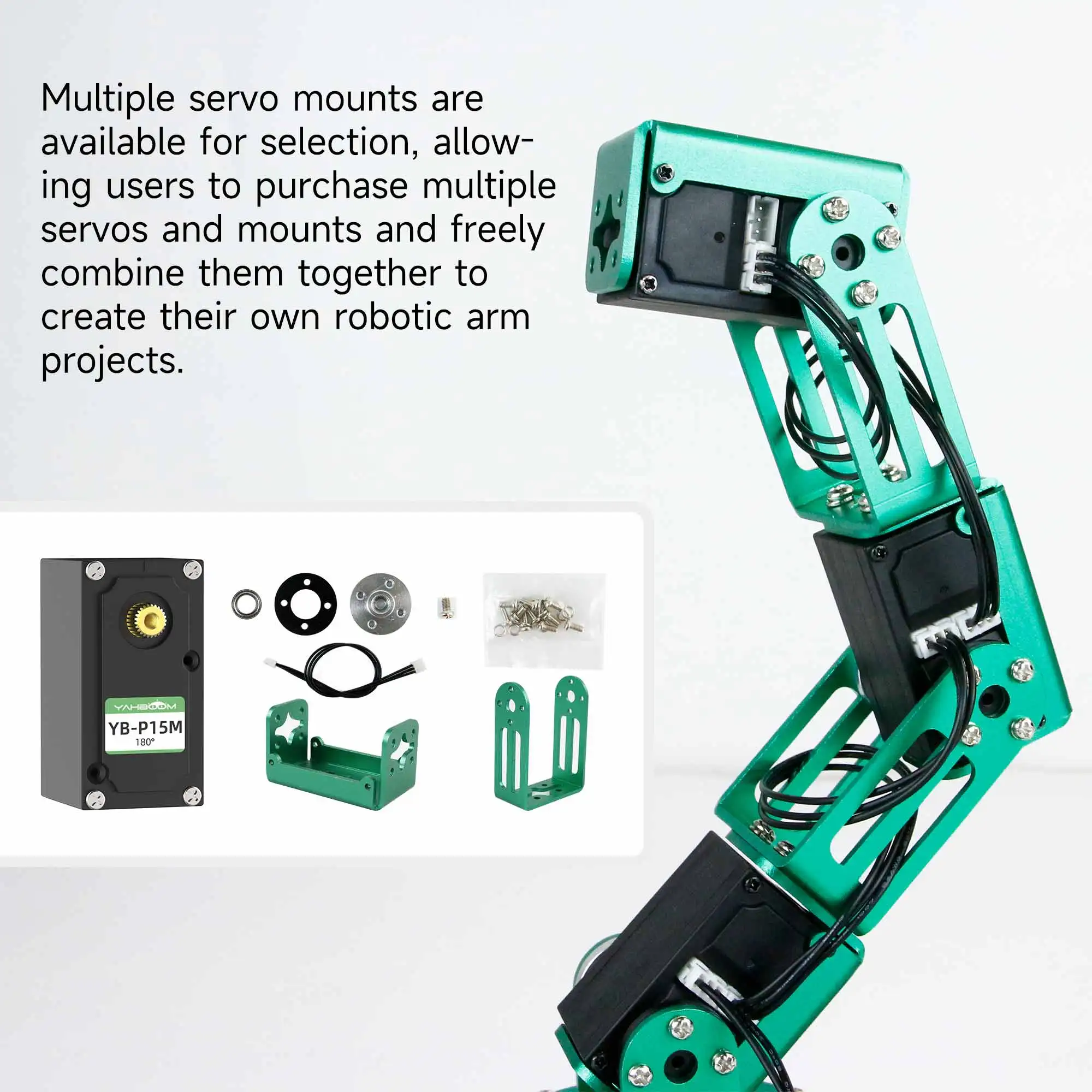 Servos per autobus seriale da 15KG porta intelligente Servo digitale a doppio asse ad alta precisione con scheda di Debug per braccio robotico Robot