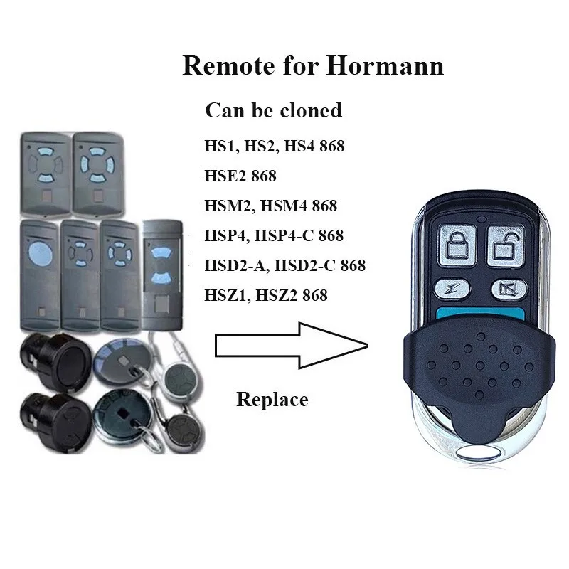 For Hormann Marantec HSE2 HS4 HS2 HS1 868mhz Remote Control Fixed Code Handheld Transmitter 868.35mhz