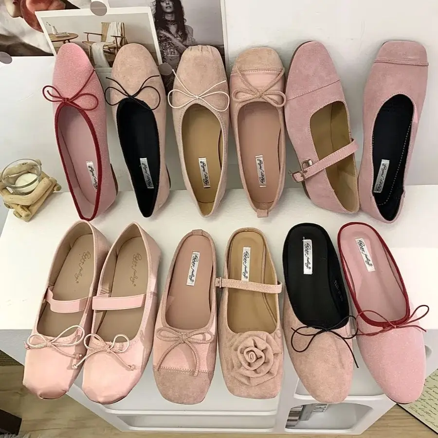 Bailamos Female Soft Shallow Flats Shoes Women Slip On Casual Loafer Flat Pointed Toe Ballerina New Fashion Brand Leopard Dress