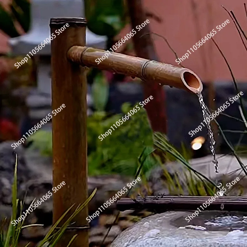 Fish tank bamboo row landscaping circulation bamboo fish farming outdoor balcony water pump anti-corrosion ornament