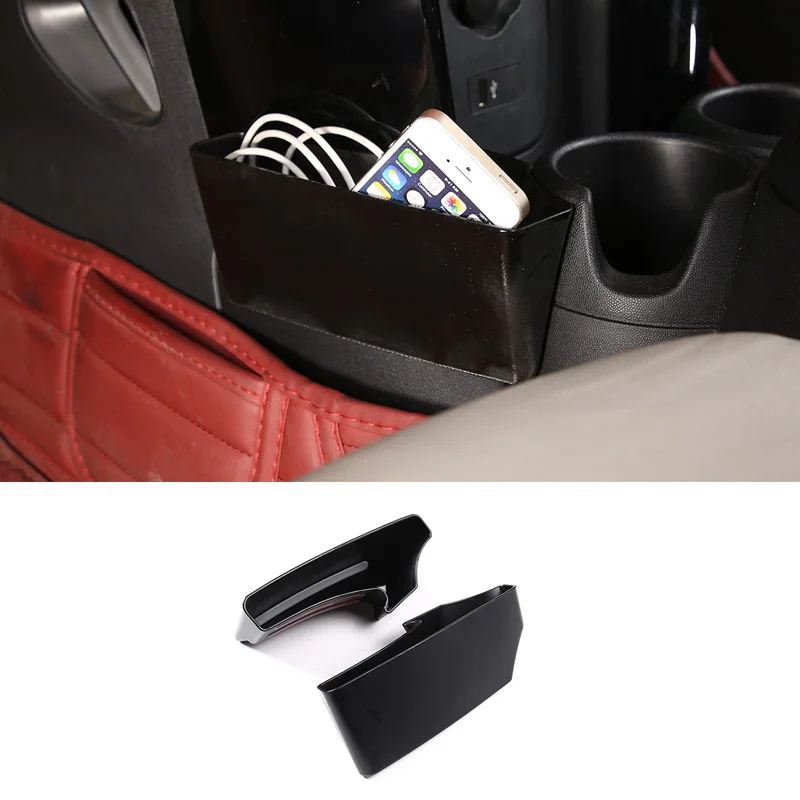 

ABS Black Car Central Control Cup Holder Side Storage Box Multi-Function Mobile Phone Tray for BMW MINI 2014-2021 Car Accessory