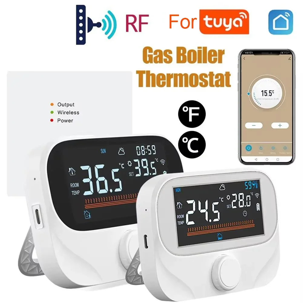 For Tuya For Smart Home Wifi Boiler Thermostat LCD Display Temperature Controller For Alexa Support Voice Control