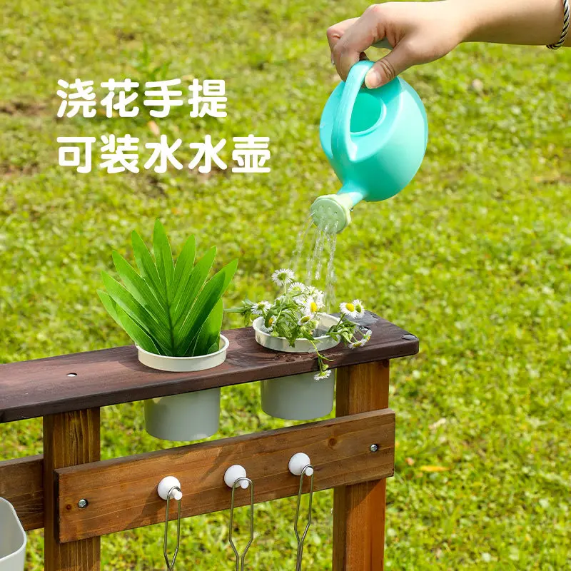 Kindergarten outdoor sand and water area simulation play house kitchen solid wood preservative children cooking