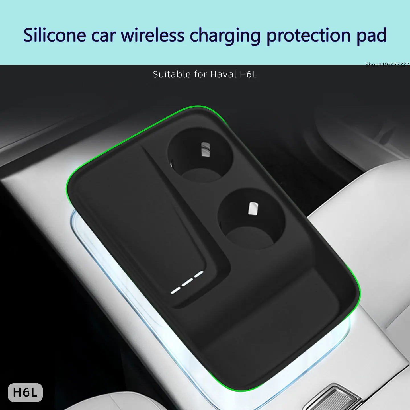 

For Haval H6L wireless charging pad, central control silicone glue cup holder, phone pad accessories, interior decoration