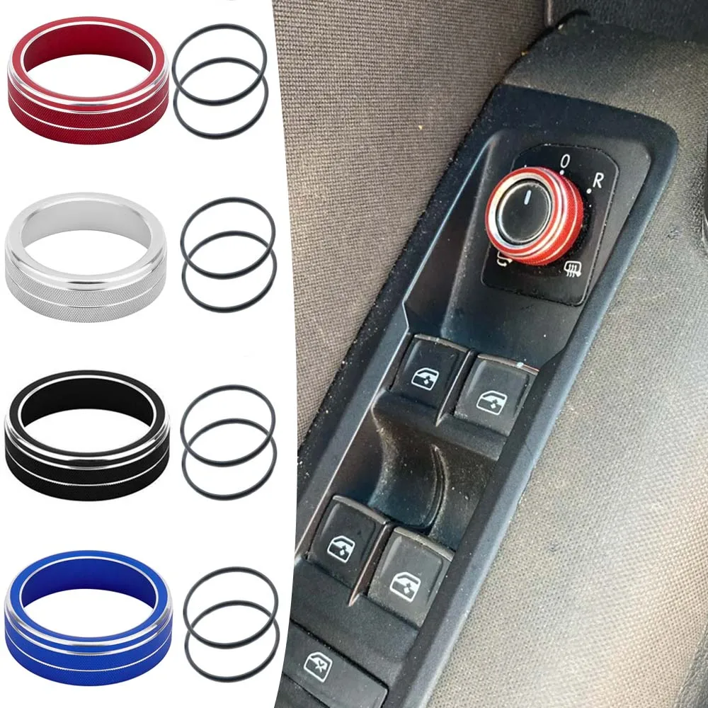 

Car Rearview Mirror Adjustment Switch Knob Ring Internal Decoration Accesories Fit For Volkswagen VW Golf mk7 Polo 2015-2019