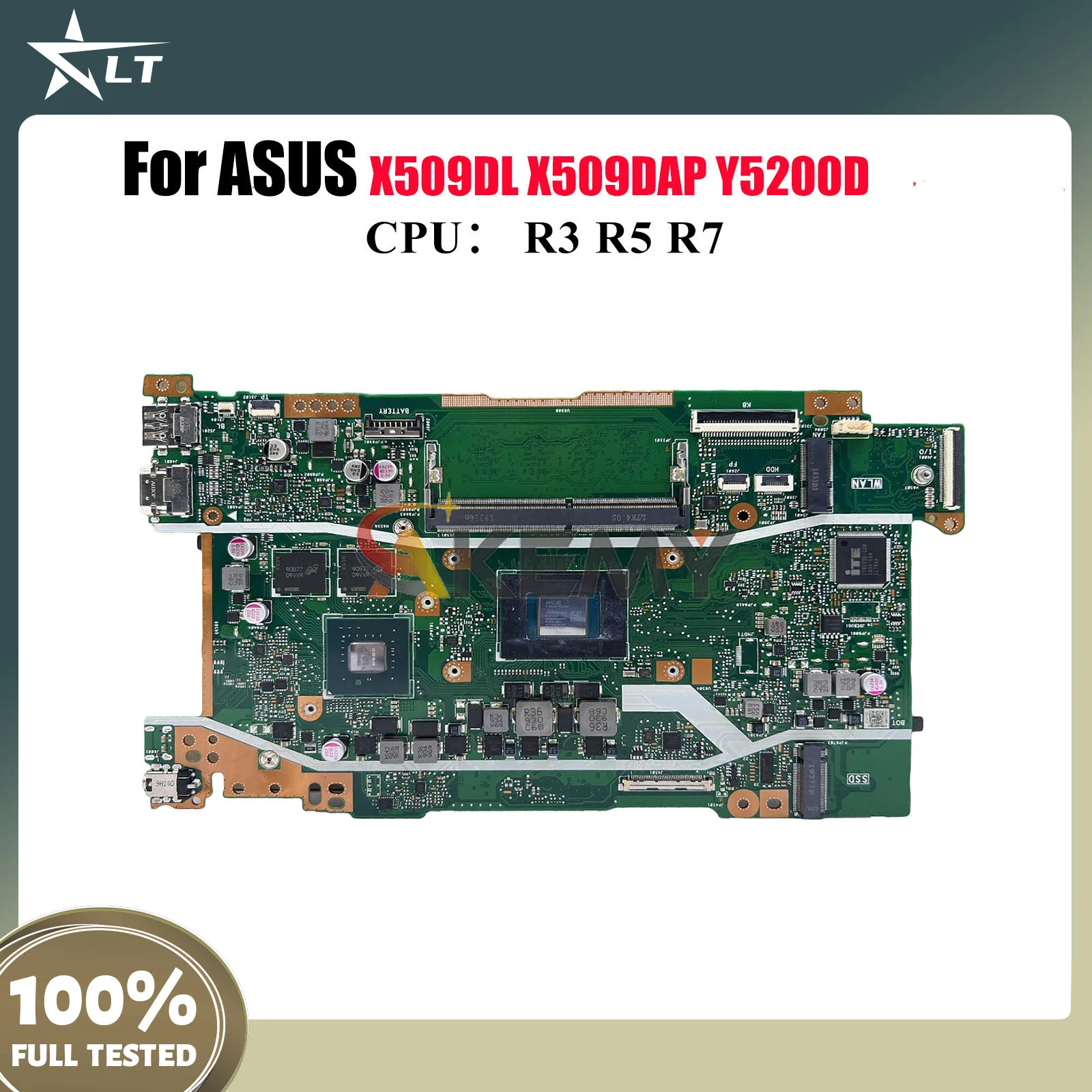 

X509DJ Laptop Motherboard For ASUS M409D P1510CDA D409D X509DAP Y5200D FL8700DA X509D M509D X509DL D509D Mainboard R3 R5 R7 CPU