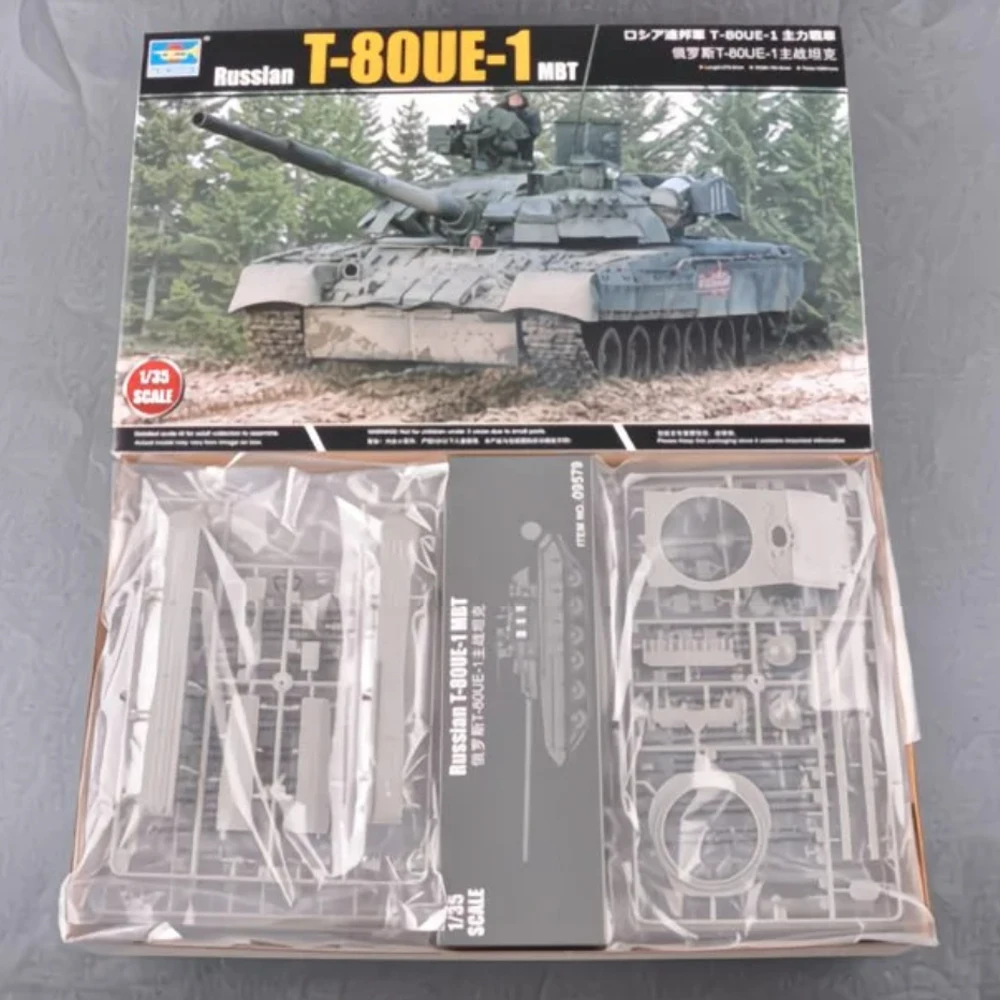 

Trumpeter 09579, масштаб 1:35, русский T80 T-80UE-1, основной боевой танк MBT, военная сборка, пластиковая подарочная игрушка, модель, строительный комплект