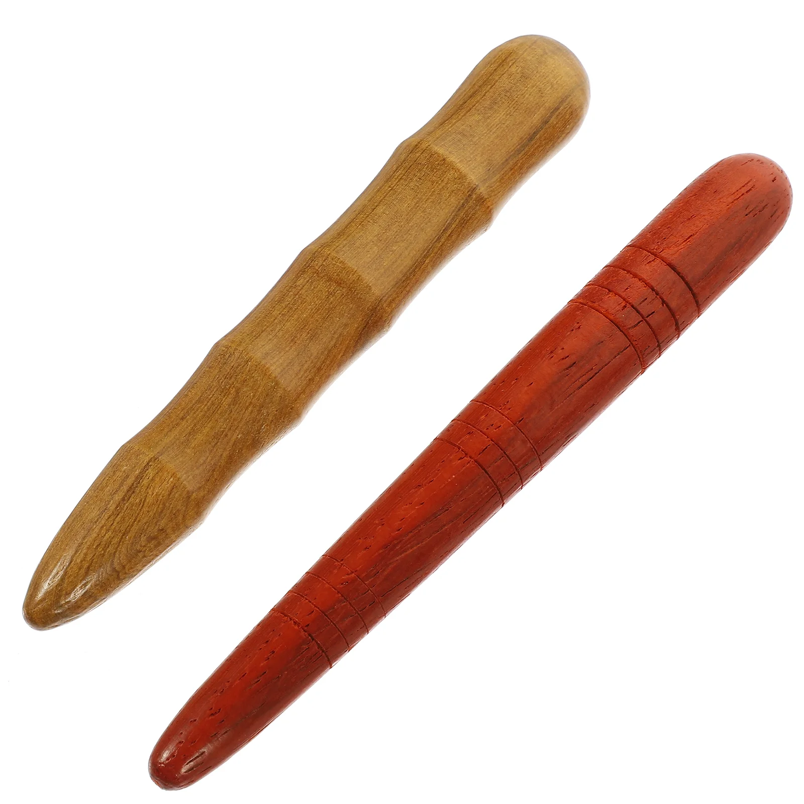 

2 Pcs Hand Massager Foot Massagers Acupuncture Stick Scraping Wood Pressure Point Tool Multifunction Wooden