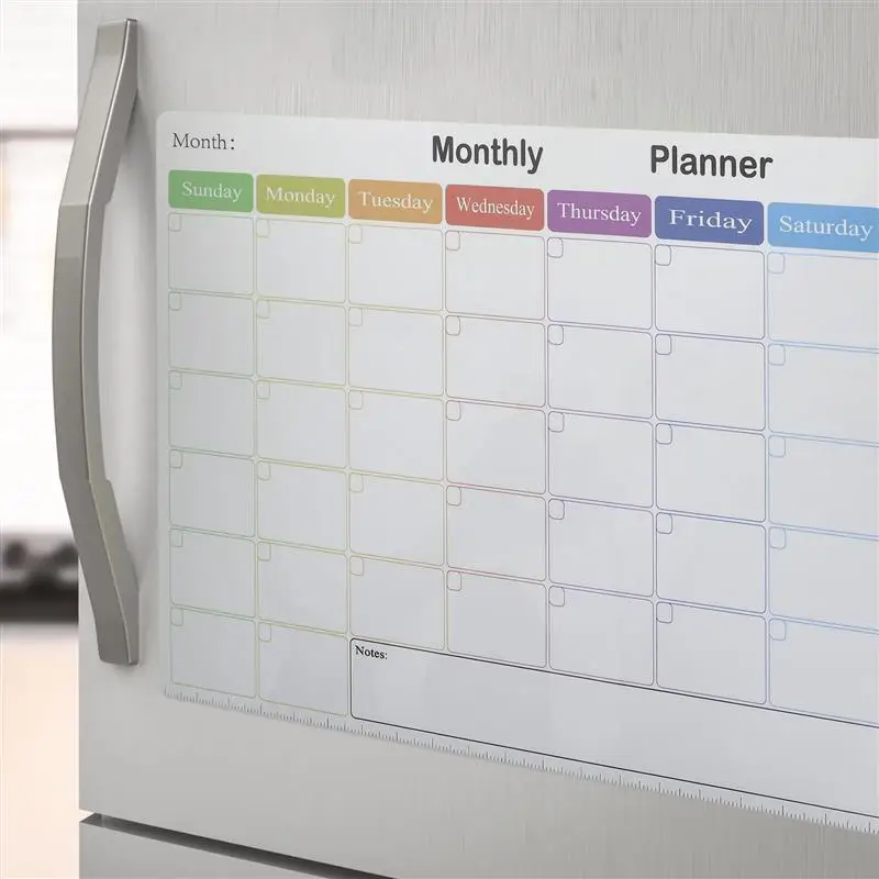 Planner Fridge Magnet Calendar Board Magnetic White Refrigerator Whiteboard Month Planning Message Erasable Calendar Board