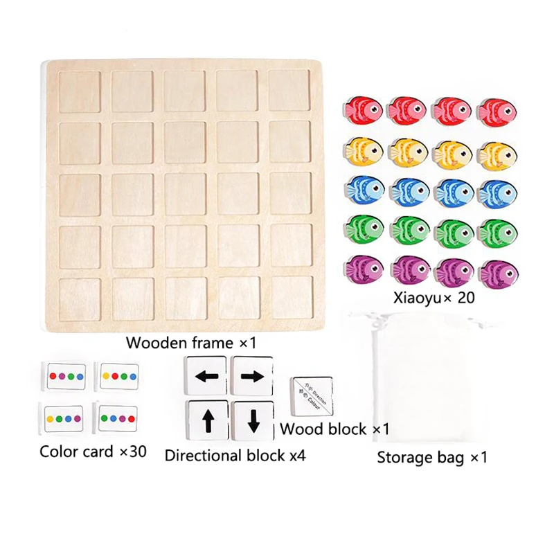 Jogos de mesa de madeira inspirados em Montessori para crianças; Brinquedo de batalha colorido para educação infantil; Presente ideal para crianças.