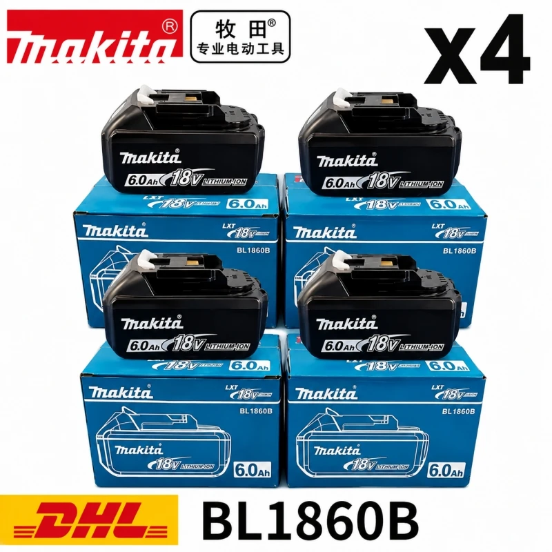 Genuine 6AH Makita BL1860 18V Battery Power Tools Li-ion Replacement LXT BL1850 BL1840 for 18V Screwdriver with BMS TPCELL 18V