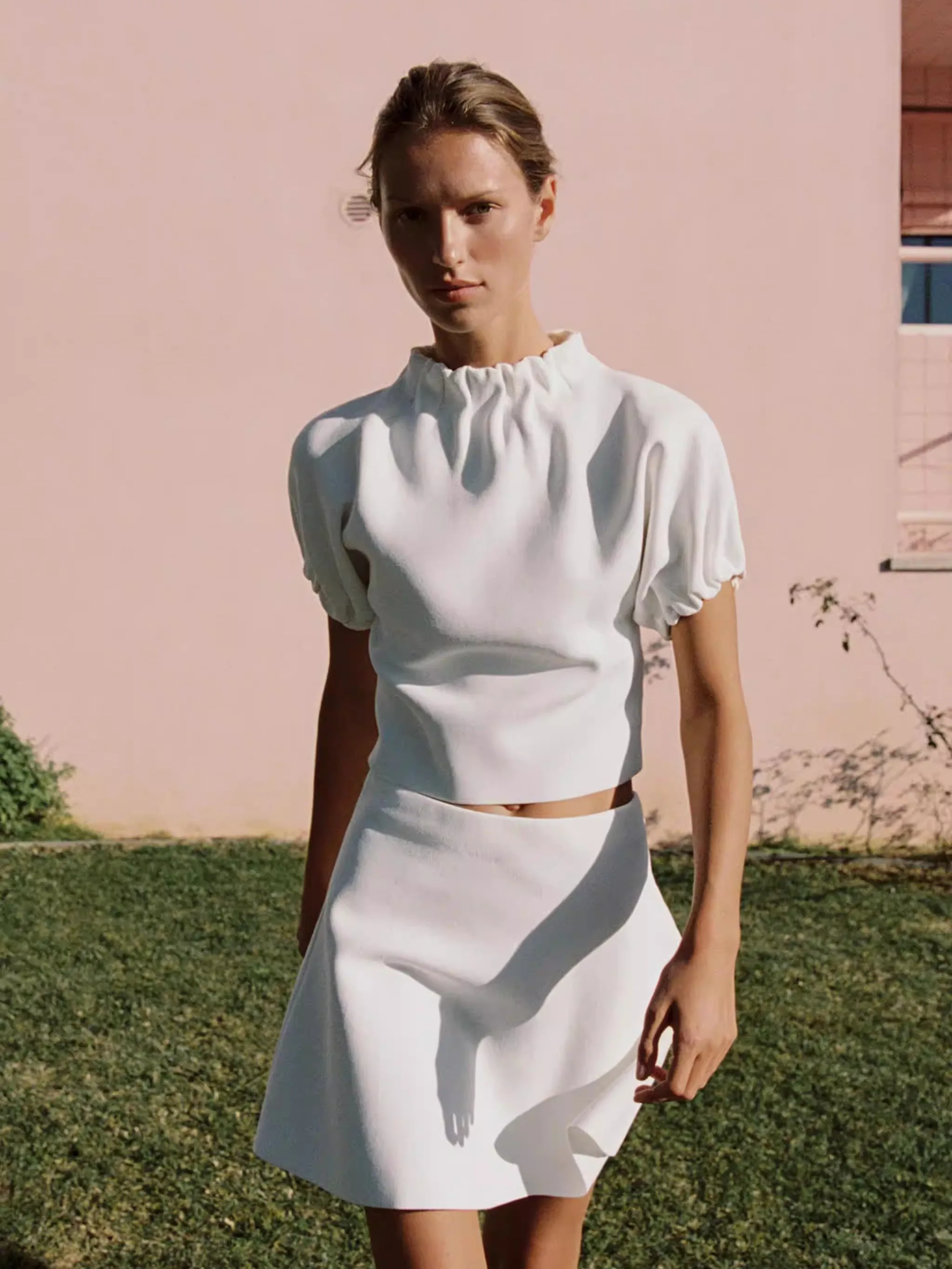 

Новый летний женский вязаный комплект: топ и юбка, этнический сценический костюм для девушек 8-25 лет, сезон 2026