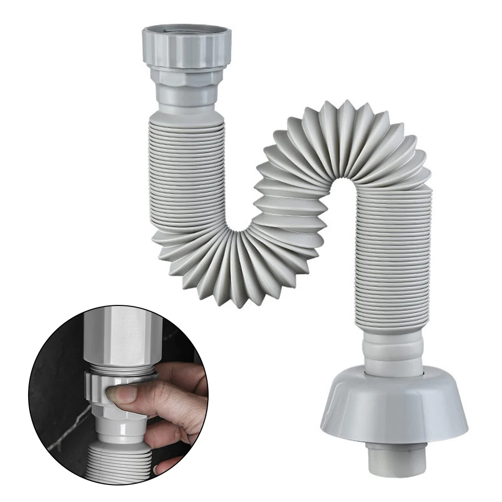 Flexible Sink Drain Pipe Retractable Deodorant Sewer Drainage Water Hose Wash Basin Drainer Bathroom Kitchen Accessories