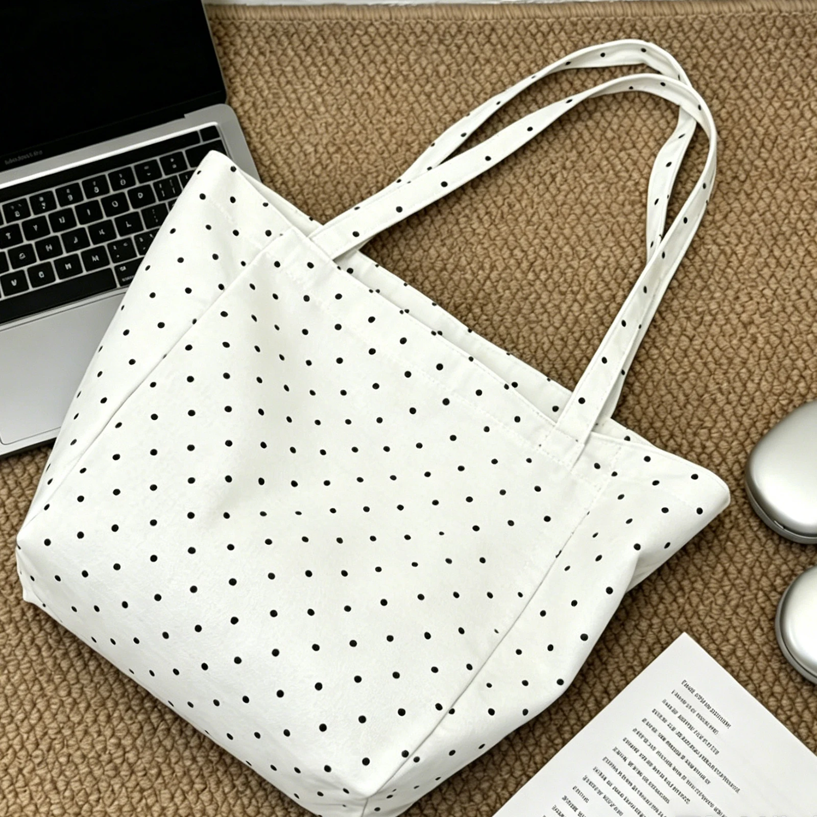 Women Canvas Versatile Tote Bag Large Capacity Casual Underarm Pack Lightweight Armpit Pouch Travel Date Shopping Handbags