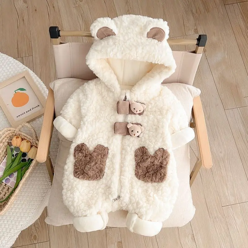 

Baby One-piece Clothes Winter Newborn Boys and Girls Babies Super Cute Cartoon Cute Thickened Warm Winter Clothes