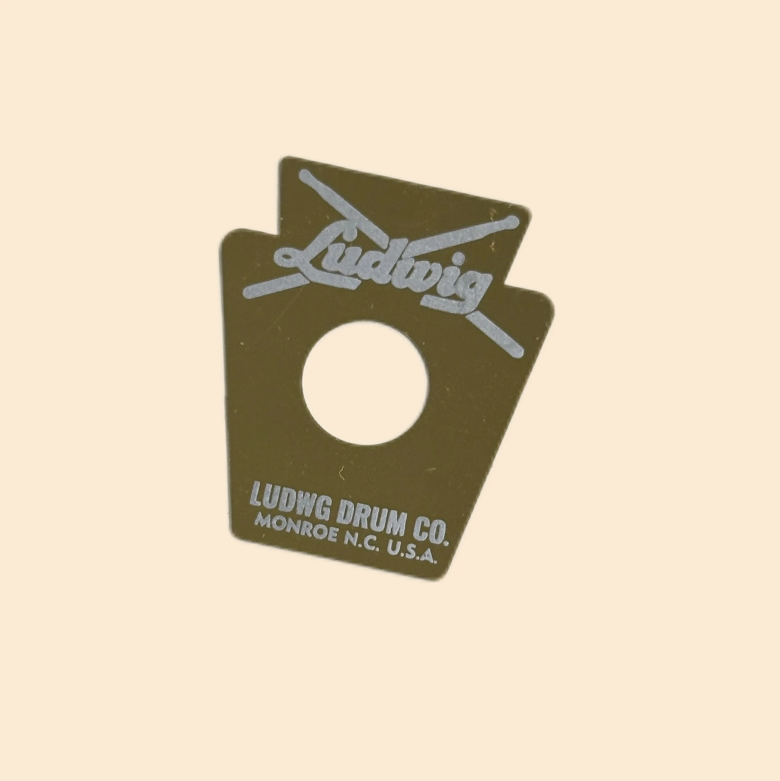 

Ludwig Keystone Monroe Drum Badge 80's 90's Logo Plate Vintage Emblem Snare Part Without Grommet (1PCS / 2PCS)