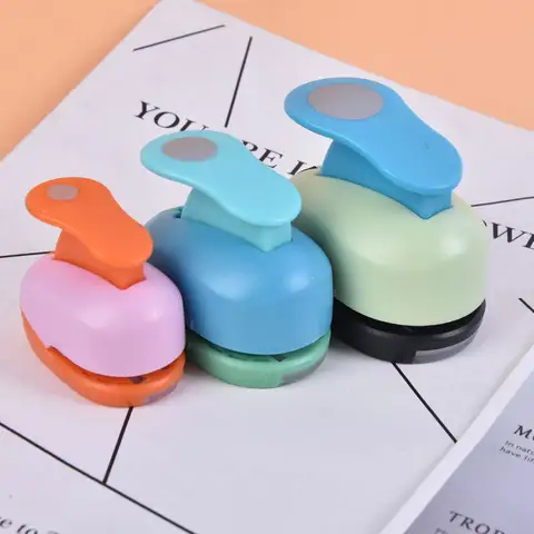 어린이 교육용 라운드 홀 펀치 DIY 엠보싱 기계 – 수동 종이 커터 및 학교 용품