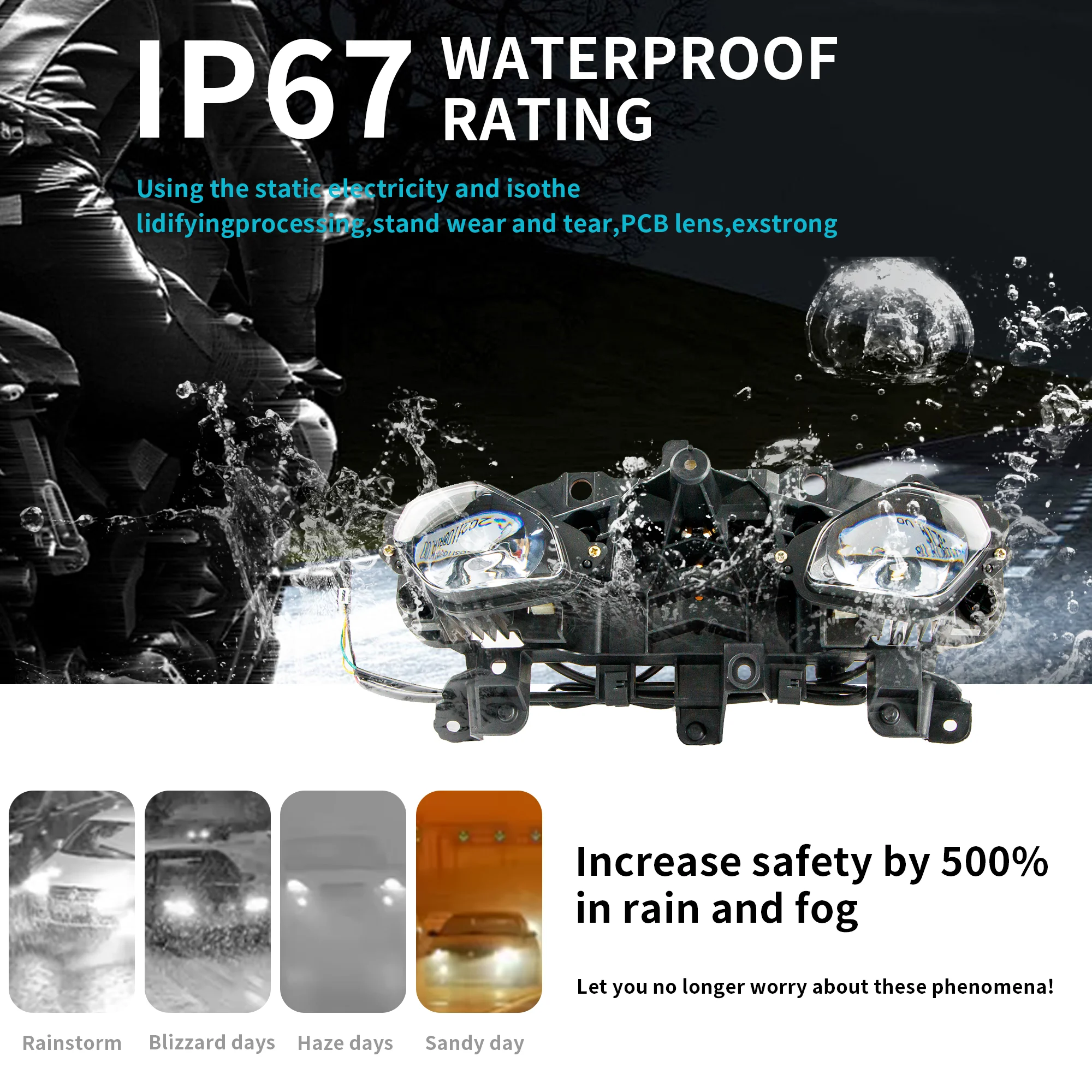 Motorcycle Headlight Front Headlamp Assembly Fit for 2017 - 2021 YAMAHA MT10 MT-10 2018 2019 2020 MTM1000 MT 10 LED Head Light
