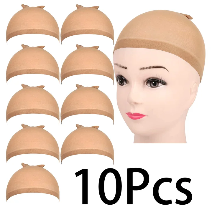 

10-Pack Wig Nets, Nylon Elastic Hair Caps, Comfortable and Stretchy, Easy to Wear, Perfect for Wigs and Hair Styling