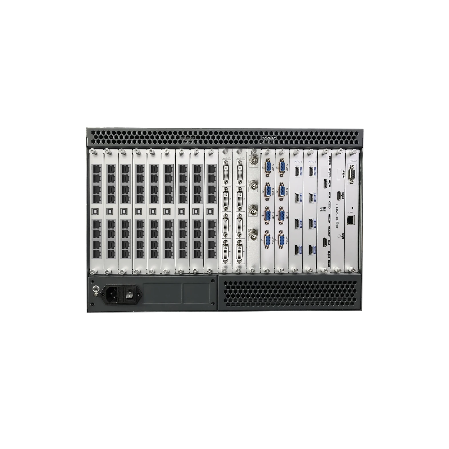 Modular Video Wall Controller All-In-One LED Video Processor 4k Equipped 72 Ethernet Ports 36 Million Pixels Indoor/Outdoor Use